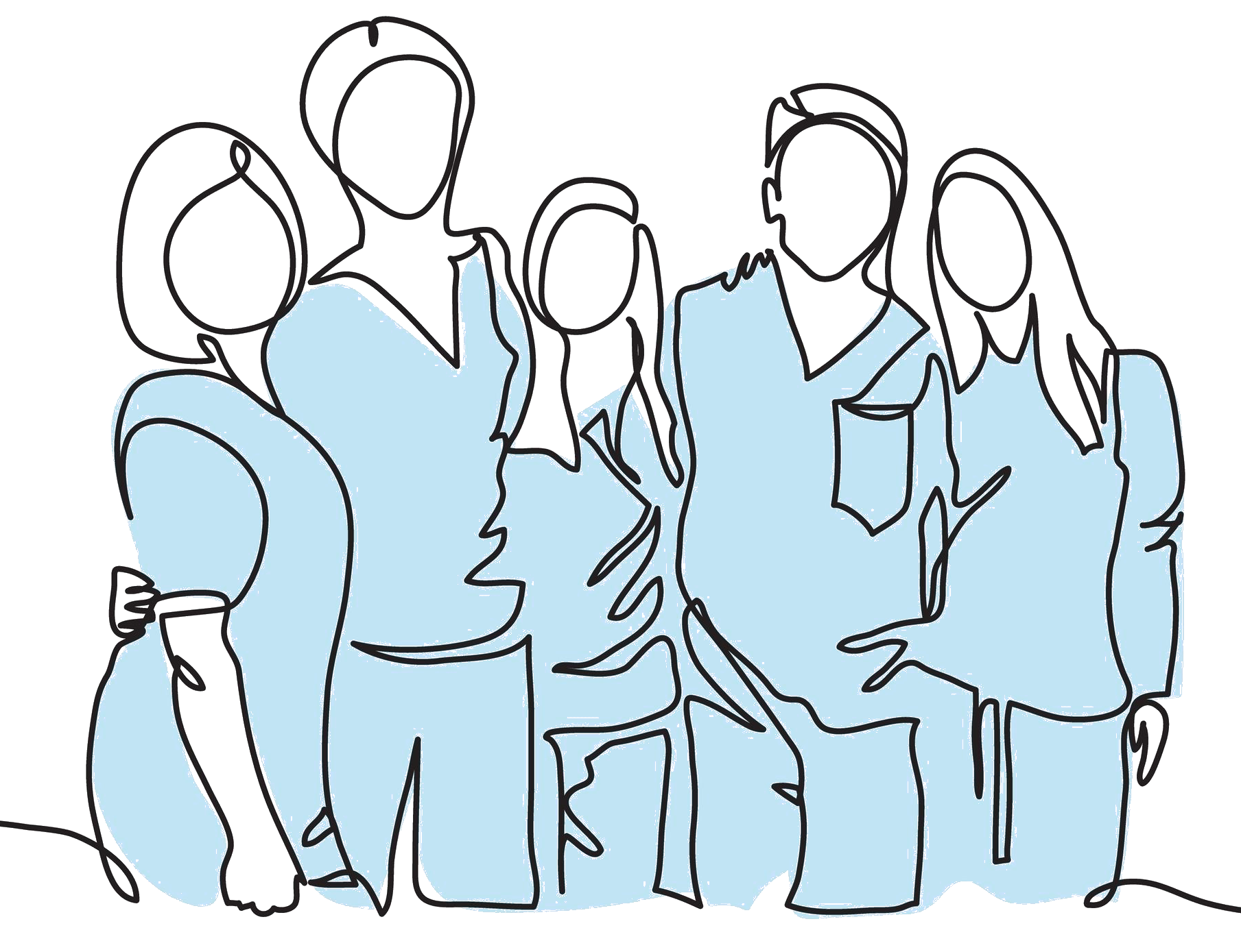 female doctor looking to right